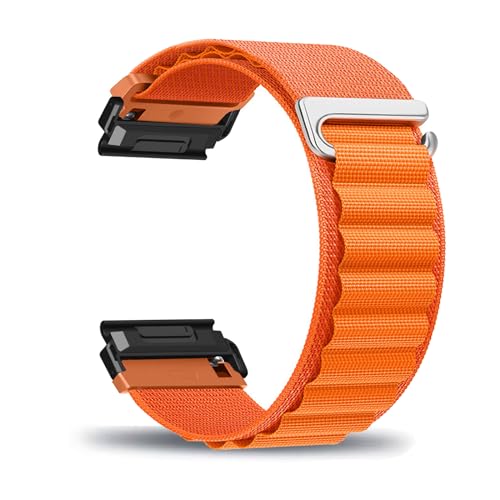LXURY Nylon Armbänder für Garmin Fenix 6S Pro/6S Sapphire/6S Solar Armband, Elastisch Geflochten Alpine Loop mit Verstellbar Metallschnalle Ersatzarmband mit Garmin Fenix 6S Pro Uhrenarmband (17) von LXURY
