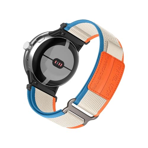 LXURY Nylon Armbänder für Google Pixel Watch 2/ Pixel Watch Armband, Weiches Stoff mit Verstellbar Verschluss Sport Ersatzarmband Kompatibel mit Google Pixel Watch 2/ Pixel Watch Uhrenarmband (2) von LXURY