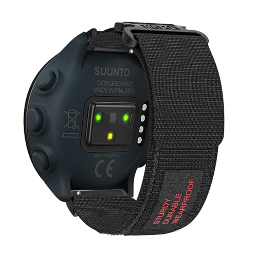 LXURY Sport Nylon Armbänder für Suunto 9 Peak/Suunto 5 Peak Armband mit Klettverschluss Einstellbar Frauen Männer Ersatzarmband Kompatible mit Suunto 9 Peak/5 Peak Uhrenarmband (Schwarz) von LXURY