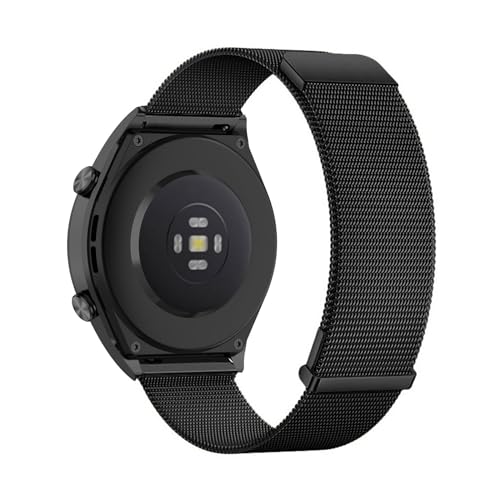 Magnetische Edelstahl Armbänder für Xiaomi Mi Watch/ Watch S1/ Watch S1 Active Armband, mit Dual Magnet Einstellbar Metall Mesh Ersatzarmband Kompatibel mit Xiaomi Mi Watch Uhrenarmband (Rußschwarz) von LXURY