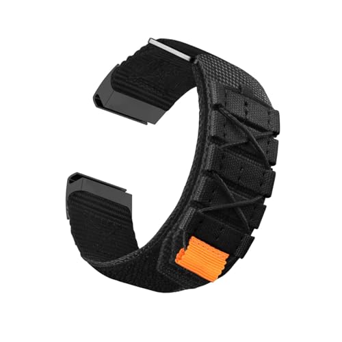 Sport Nylon Armbänder für Garmin Fenix 5/ Fenix 5 Plus Armband, mit Einstellbar Schnalle Robustes Stoff Loop Ersatzarmband für Herren Damen Kompatibel mit Garmin Fenix 5/5 Plus Uhrenarmband (Schwarz) Sport Nylon Armbänder für Garmin Fenix 5/ Fenix 5 Plus Armband, mit Einstellbar Schnalle Robustes Stoff Loop Ersatzarmband für Herren Damen Kompatibel mit Garmin Fenix 5/5 Plus Uhrenarmband (Schwarz) von LXURY
