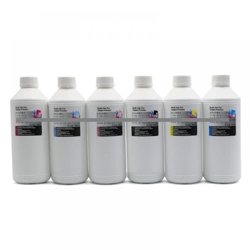 LXfOtG 1000 ml universeller schwarzer Tintenset Kompatibel mit Tintenstrahldrucker CISS CMYK(1000ML Dye Ink-6pcs) von LXfOtG