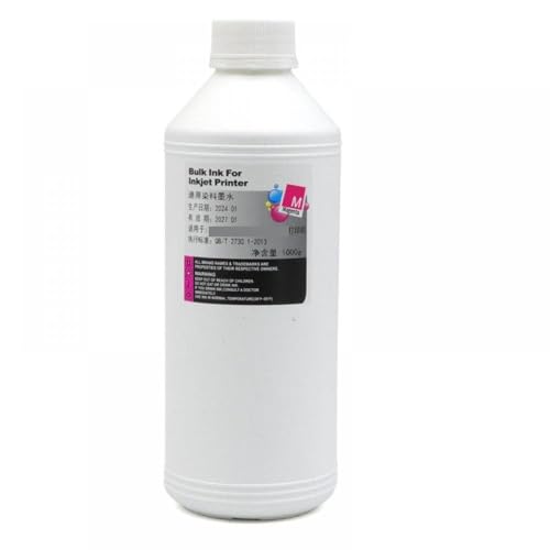 LXfOtG 1000 ml universeller schwarzer Tintenset Kompatibel mit Tintenstrahldrucker CISS CMYK(1000ML Dye Ink-M) von LXfOtG