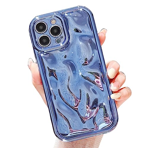 LY&SASIF Schutzhülle für iPhone 13 Pro, Meteoritenblasen-Muster, verchromt, galvanisiert, Wellen-Form, holografische Farbe, luxuriös, Laser-3D-Silikon-Schutzhülle für Damen und Mädchen, Blau LY&SASIF Schutzhülle für iPhone 13 Pro, Meteoritenblasen-Muster, verchromt, galvanisiert, Wellen-Form, holografische Farbe, luxuriös, Laser-3D-Silikon-Schutzhülle für Damen und Mädchen, Blau von LY&SASIF