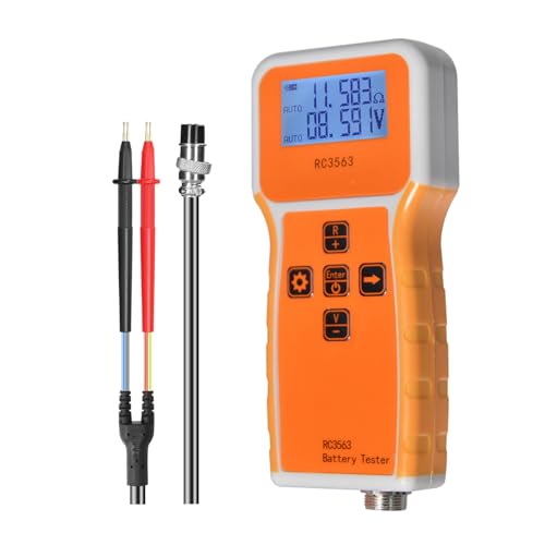 Batterie-Innenwiderstandstester, Spannungs-Widerstandsmessgerät 1uΩ~200Ω 0~±100VDC Bereich Tragbarer Spannungs-Widerstands-Prüfer mit Sonde, Batterie-Analysator für Blei-Säure, Ni-CD, Li-Fe RC3563 Lit von LYCEBELL