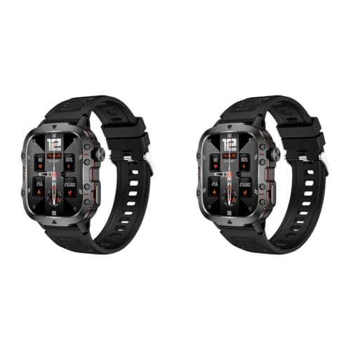 LYEAA 1,96-Zoll-Touchscreen-Smartwatch mit -Anruf, AI-Sprache, Gesundheitsmonitor, 3ATM wasserdichter Fitness- for und von LYEAA