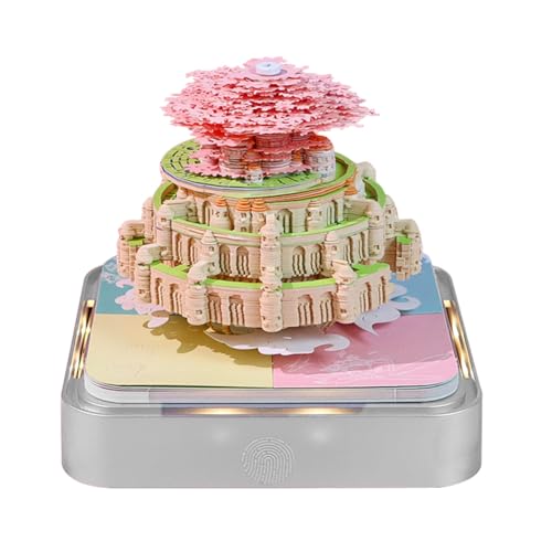 LYEAA 3D-Schreibtischkalender 2025 Zeitstückkalender mit LED Light Tear-Away 3D-Papierkunst Notepad Dekorative Memo-Padkalender für Desktop-Dekoration (Green Castle) von LYEAA