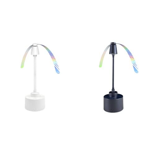 LYEAA Tabletop Fly -Lüfter mit holographischen Klingen und LED -Leuchtmückenlüfter for den Gebrauch von Küchen im Freien im Freien von LYEAA
