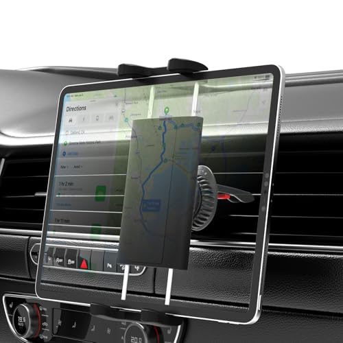 LYFPOOM LüftungTablet Halterung Auto, Vent Tablethalterungen Auto - 360°Universal KFZ Tablet Halter für iPad Pro 9.7, 10.5, 11, iPad Air Mini 6 5 4, Samsung Tablet, und Tablet mit 4.7-11 Zoll von LYFPOOM