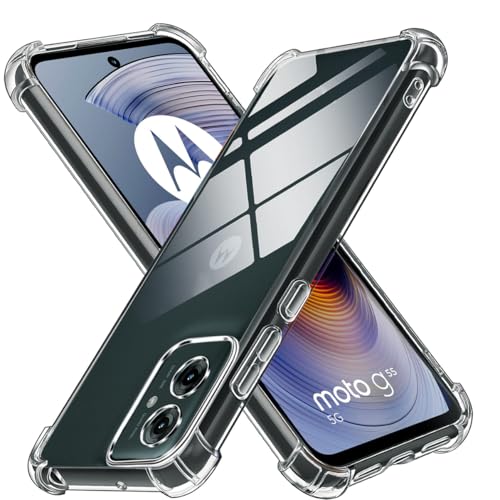 LYJERRY 1* Transparente Weiche Silikon Gel Hülle für Motorola Moto G55 - Schutzhülle Bumper Cover - durchsichtig LYJERRY 1* Transparente Weiche Silikon Gel Hülle für Motorola Moto G55 - Schutzhülle Bumper Cover - durchsichtig von LYJERRY