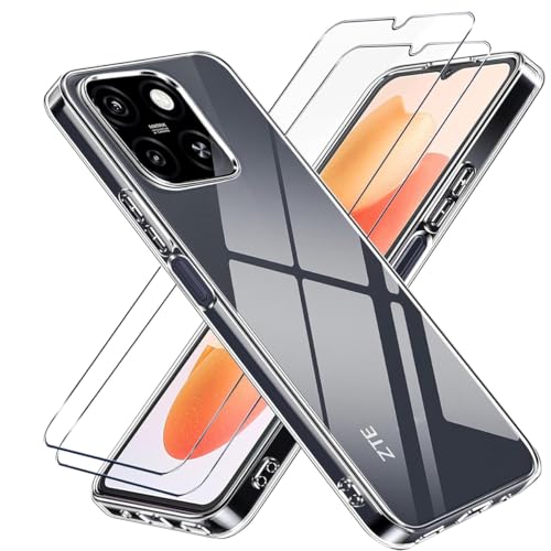 LYJERRY 1Pcs Schutzhülle Kompatibel mit ZTE Blade A55 / A35 Handyhülle + 2Pcs Schutzglas für ZTE Blade A55 / A35 Hülle durchsichtig Stoßfest Cover Silikon Handytasche und Displayschutzfolie LYJERRY 1Pcs Schutzhülle Kompatibel mit ZTE Blade A55 / A35 Handyhülle + 2Pcs Schutzglas für ZTE Blade A55 / A35 Hülle durchsichtig Stoßfest Cover Silikon Handytasche und Displayschutzfolie von LYJERRY