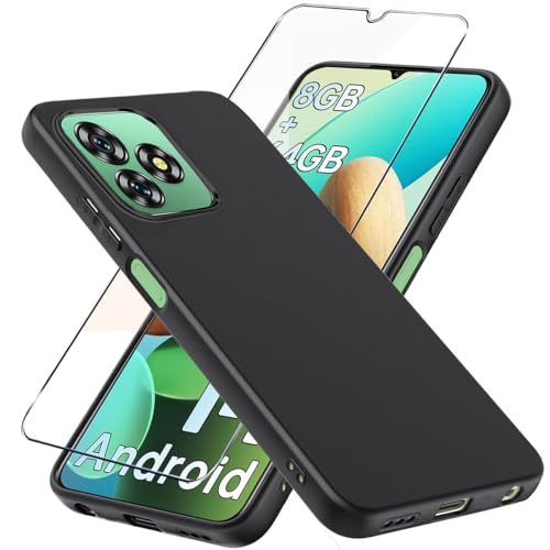 LYJERRY Handyhülle Schwarz hülle stoßfest Kompatibel mit Oukitel C53,1Pcs Hülle mit Schutzglas,Schutzhülle Bumper Cover hülle silikon für Oukitel C53 Displayschutzfolie LYJERRY Handyhülle Schwarz hülle stoßfest Kompatibel mit Oukitel C53,1Pcs Hülle mit Schutzglas,Schutzhülle Bumper Cover hülle silikon für Oukitel C53 Displayschutzfolie von LYJERRY