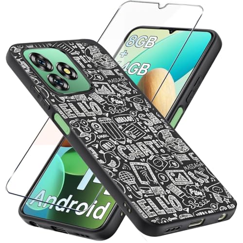 LYJERRY Handyhülle Schwarz: Stoßfest, Kompatibel mit Oukitel C53, Schutzglas, Silikon, Bumper Cover, Displayschutzfolie LYJERRY Handyhülle Schwarz: Stoßfest, Kompatibel mit Oukitel C53, Schutzglas, Silikon, Bumper Cover, Displayschutzfolie von LYJERRY
