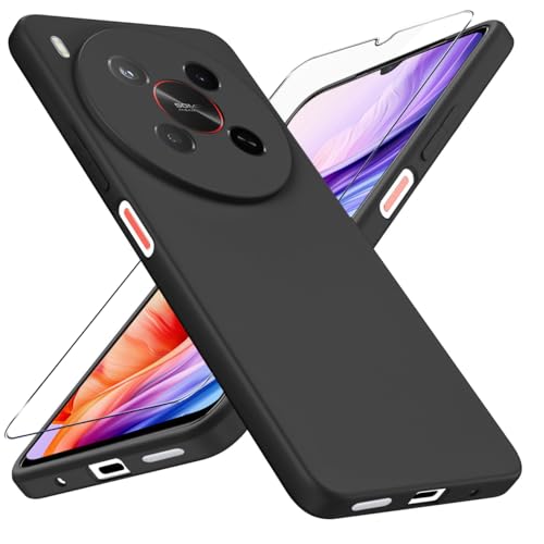 LYJERRY Handyhülle Schwarz hülle stoßfest Kompatibel mit ZTE Blade V70 Max,1Pcs Hülle mit Schutzglas,Schutzhülle Bumper Cover hülle silikon für ZTE Blade V70 Max Displayschutzfolie LYJERRY Handyhülle Schwarz hülle stoßfest Kompatibel mit ZTE Blade V70 Max,1Pcs Hülle mit Schutzglas,Schutzhülle Bumper Cover hülle silikon für ZTE Blade V70 Max Displayschutzfolie von LYJERRY