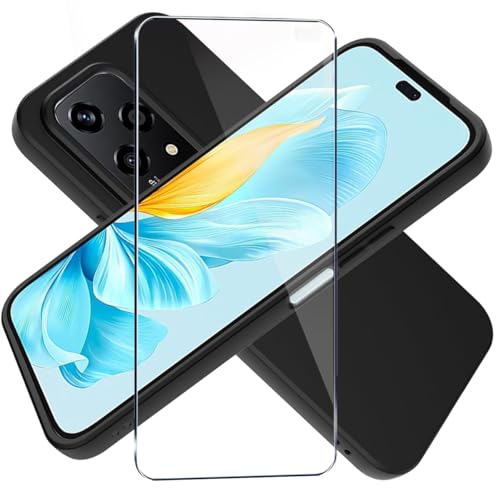LYJERRY Handyhülle Schwarz hülle stoßfest für Honor 200 Lite,1Pcs Hülle mit 1Pcs Schutzglas,Schutzhülle Bumper Cover hülle silikon für Honor 200 Lite Displayschutzfolie LYJERRY Handyhülle Schwarz hülle stoßfest für Honor 200 Lite,1Pcs Hülle mit 1Pcs Schutzglas,Schutzhülle Bumper Cover hülle silikon für Honor 200 Lite Displayschutzfolie von LYJERRY