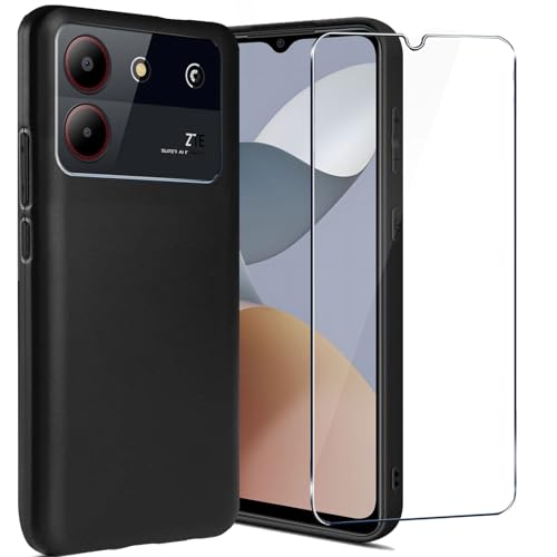 LYJERRY Handyhülle Schwarz hülle stoßfest für ZTE Blade A54,1Pcs Hülle mit 1Pcs panzerglas,Schutzhülle Bumper Cover hülle silikon für ZTE Blade A54 Displayschutzfolie LYJERRY Handyhülle Schwarz hülle stoßfest für ZTE Blade A54,1Pcs Hülle mit 1Pcs panzerglas,Schutzhülle Bumper Cover hülle silikon für ZTE Blade A54 Displayschutzfolie von LYJERRY