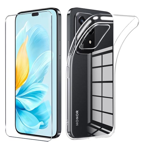 LYJERRY Hülle Transparent Weich handyhülle für Honor 200 Lite Hülle,1Schutzglas und 1hülle Schutzhülle Bumper Cover Silikon Gel für Honor 200 Lite Hülle durchsichtig LYJERRY Hülle Transparent Weich handyhülle für Honor 200 Lite Hülle,1Schutzglas und 1hülle Schutzhülle Bumper Cover Silikon Gel für Honor 200 Lite Hülle durchsichtig von LYJERRY