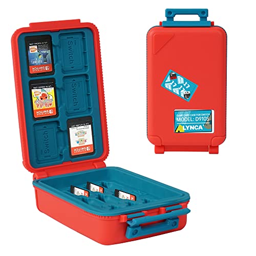 LYNCA Switch Game Card Case mit großer Kapazität für Nintendo Switch-Spiele, schützende Switch Game Cartridges Speicherkartenhalter mit Aufbewahrungsbox mit 17 Steckplätzen für Nino Switch NS NX von LYNCA