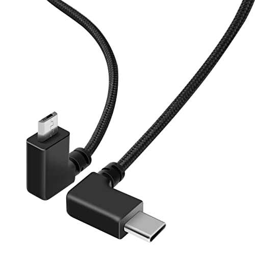 LYONGTECH Micro-USB auf USB C 29 CM Nylon RC Kabel für DJI Mavic Mini, Mini SE,Mavic 2 Pro/Zoom,Mavic Air,Spark,Mavic Pro Fernbedienung,OTG Tablet Handy Controller Drohne Zubehör(USB-C Anschluss) von LYONGTECH