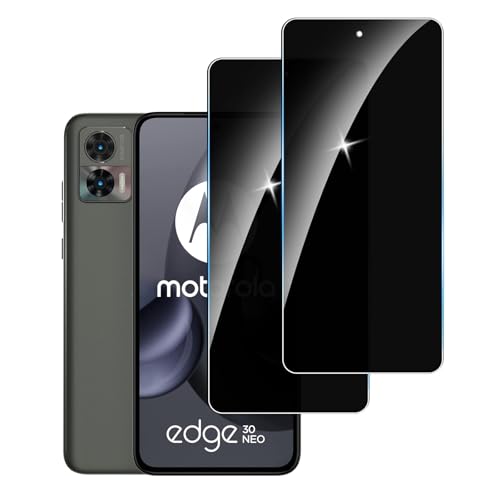 [2 Stück] Sichtschutzfolie für Motorola Edge 30 Neo Panzer Schutz Glas, 9H Härte Sichtschutz, Frei von Kratzern Folie,Ultrabeständig,Frei von Kratzern, [Anti-Spion] Privacy Displayschutz von LYPHPE