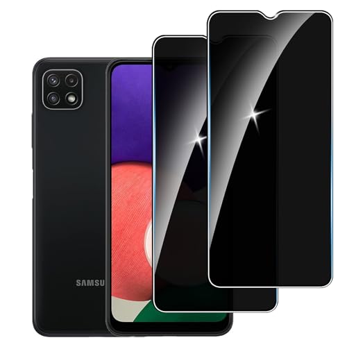 [2 Stück] Sichtschutzfolie für Samsung Galaxy A22 5G Panzer Schutz Glas, 9H Härte Sichtschutz, Frei von Kratzern Folie,Ultrabeständig,Frei von Kratzern, [Anti-Spion] Privacy Displayschutz von LYPHPE