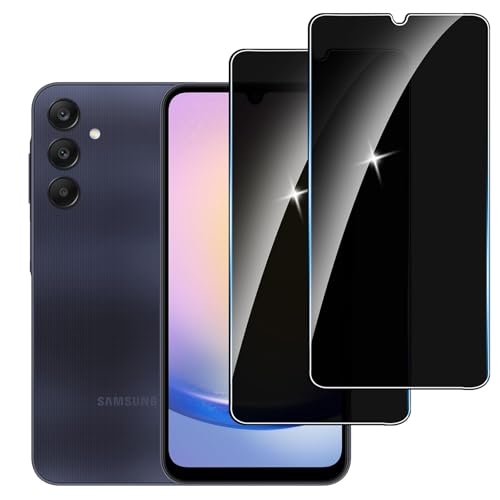 [2 Stück] Sichtschutzfolie für Samsung Galaxy A25 5G Panzer Schutz Glas, 9H Härte Sichtschutz, Frei von Kratzern Folie,Ultrabeständig,Frei von Kratzern, [Anti-Spion] Privacy Displayschutz von LYPHPE