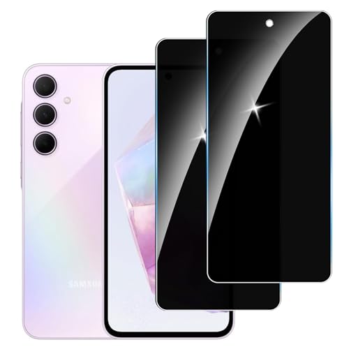 [2 Stück] Sichtschutzfolie für Samsung Galaxy A35 5G Panzer Schutz Glas, 9H Härte Sichtschutz, Frei von Kratzern Folie,Ultrabeständig,Frei von Kratzern, [Anti-Spion] Privacy Displayschutz von LYPHPE
