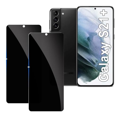 [2 Stück] Sichtschutzfolie für Samsung Galaxy S21 Plus Panzer Schutz Glas, 9H Härte Sichtschutz, Frei von Kratzern Folie,Ultrabeständig,Frei von Kratzern, [Anti-Spion] Privacy Displayschutz von LYPHPE