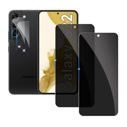 2 Stück Sichtschutzfolie für Samsung Galaxy S22 Panzer Schutz Glas mit 2 Stück Kameraschutz, 9H Härte Sichtschutz, Frei von Kratzern Folie,Ultrabeständig,Anti-Spion Displayschutz 2 Stück Sichtschutzfolie für Samsung Galaxy S22 Panzer Schutz Glas mit 2 Stück Kameraschutz, 9H Härte Sichtschutz, Frei von Kratzern Folie,Ultrabeständig,Anti-Spion Displayschutz von LYPHPE