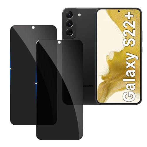 [2 Stück] Sichtschutzfolie für Samsung Galaxy S22 Plus Panzer Schutz Glas, 9H Härte Sichtschutz, Frei von Kratzern Folie,Ultrabeständig,Frei von Kratzern, [Anti-Spion] Privacy Displayschutz von LYPHPE