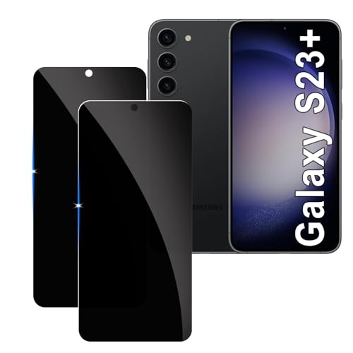 [2 Stück] Sichtschutzfolie für Samsung Galaxy S23 Plus Panzer Schutz Glas, 9H Härte Sichtschutz, Frei von Kratzern Folie,Ultrabeständig,Frei von Kratzern, [Anti-Spion] Privacy Displayschutz von LYPHPE