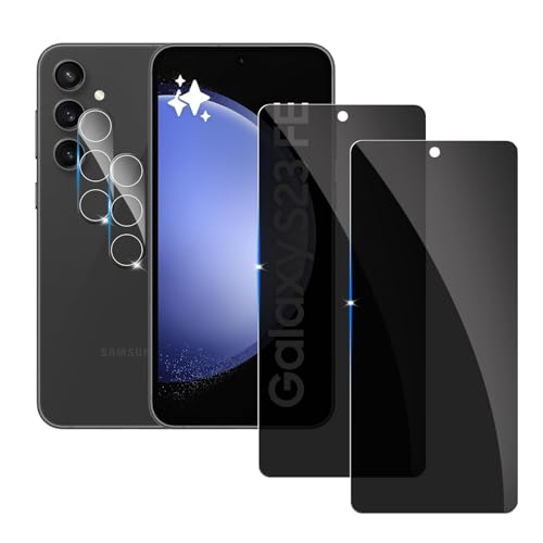 2 Stück Sichtschutzfolie für Samsung Galaxy S23FE Panzer Schutz Glas mit 2 Stück Kameraschutz, 9H Härte Sichtschutz, Frei von Kratzern Folie,Ultrabeständig,Anti-Spion Displayschutz 2 Stück Sichtschutzfolie für Samsung Galaxy S23FE Panzer Schutz Glas mit 2 Stück Kameraschutz, 9H Härte Sichtschutz, Frei von Kratzern Folie,Ultrabeständig,Anti-Spion Displayschutz von LYPHPE