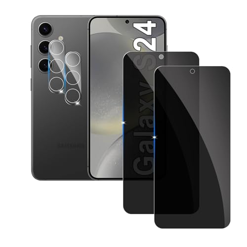 2 Stück Sichtschutzfolie für Samsung Galaxy S24 Panzer Schutz Glas mit 2 Stück Kameraschutz, 9H Härte Sichtschutz, Frei von Kratzern Folie,Ultrabeständig,Anti-Spion Displayschutz 2 Stück Sichtschutzfolie für Samsung Galaxy S24 Panzer Schutz Glas mit 2 Stück Kameraschutz, 9H Härte Sichtschutz, Frei von Kratzern Folie,Ultrabeständig,Anti-Spion Displayschutz von LYPHPE