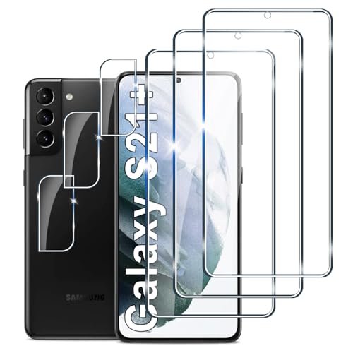 [3+3 Stück] Panzerfolie für Samsung Galaxy S21 Plus Schutzfolie,3 Stück Kamera Schutzfolie, 9H Härte Displayschutz, Anti-Kratzer Super klar Folie,Anti-Bläschen Gehärtetes Glas von LYPHPE
