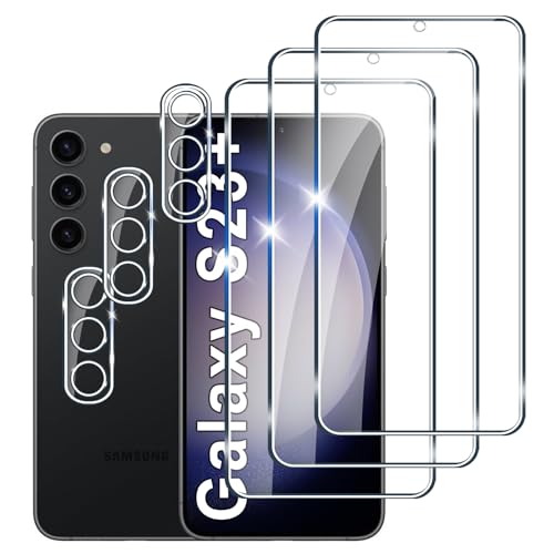 [3+3 Stück] Panzerfolie für Samsung Galaxy S23 Plus Schutzfolie,3 Stück Kamera Schutzfolie, 9H Härte Displayschutz, Anti-Kratzer Super klar Folie,Anti-Bläschen Gehärtetes Glas von LYPHPE