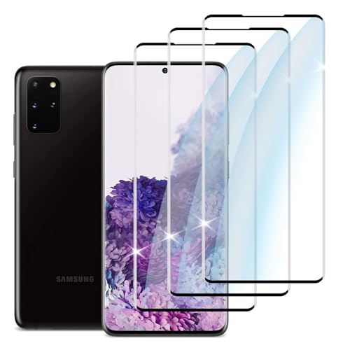 [3 Stück] Panzerfolie für Samsung Galaxy S20 Plus Schutzfolie, 9H Härte Displayschutz,[Fingerabdruck-ID Unterstützen][3D-Vollabdeckung], Anti-Kratzer Super klar Folie von LYPHPE