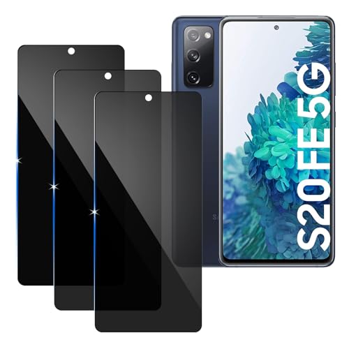 [3 Stück] Sichtschutzfolie für Samsung Galaxy S20FE Panzer Schutz Glas, 9H Härte Sichtschutz, Frei von Kratzern Folie,Ultrabeständig,Frei von Kratzern, [Anti-Spion] Privacy Displayschutz von LYPHPE