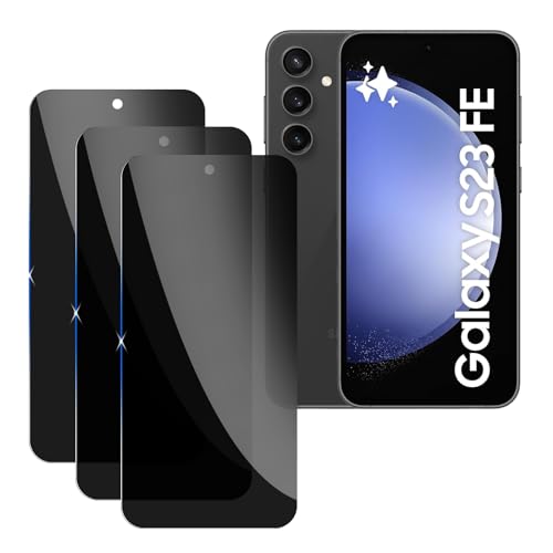 [3 Stück] Sichtschutzfolie für Samsung Galaxy S23FE Panzer Schutz Glas, 9H Härte Sichtschutz, Frei von Kratzern Folie,Ultrabeständig,Frei von Kratzern, [Anti-Spion] Privacy Displayschutz von LYPHPE
