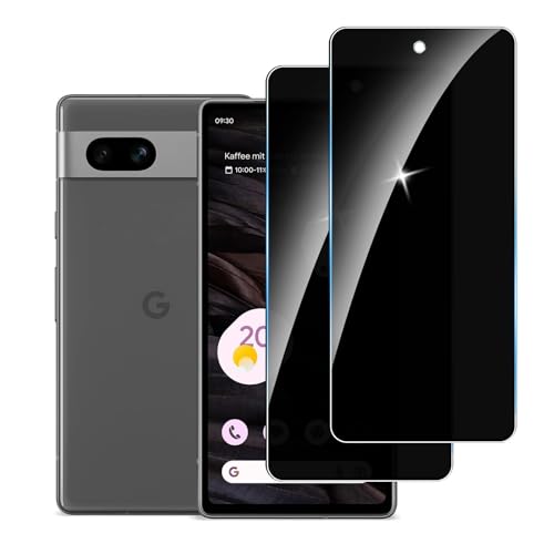 LYPHPE [2 Stück] Sichtschutzfolie für Google Pixel 7A Panzer Schutz Glas, 9H Härte Sichtschutz, Frei von Kratzern Folie,Ultrabeständig,Frei von Kratzern, [Anti-Spion] Privacy Displayschutz von LYPHPE