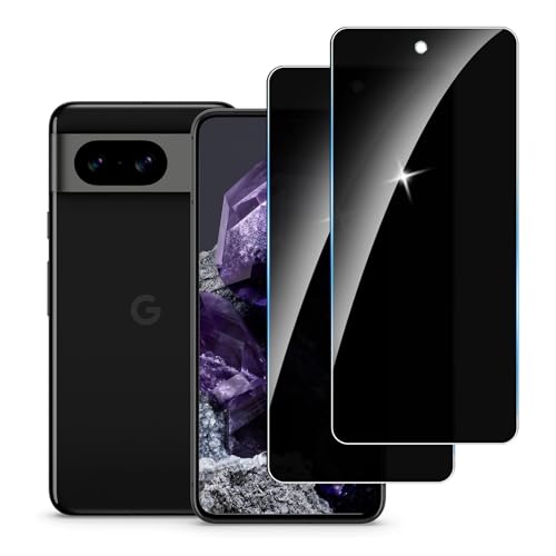 LYPHPE [2 Stück] Sichtschutzfolie für Google Pixel 8 Panzer Schutz Glas, 9H Härte Sichtschutz, Frei von Kratzern Folie,Ultrabeständig,Frei von Kratzern, [Anti-Spion] Privacy Displayschutz von LYPHPE