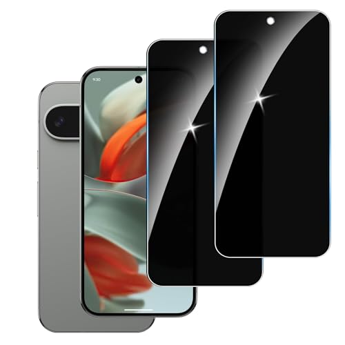 LYPHPE [2 Stück] Sichtschutzfolie für Google Pixel 9 Pro Panzer Schutz Glas, 9H Härte Sichtschutz, Frei von Kratzern Folie,Ultrabeständig,Frei von Kratzern, [Anti-Spion] Privacy Displayschutz von LYPHPE