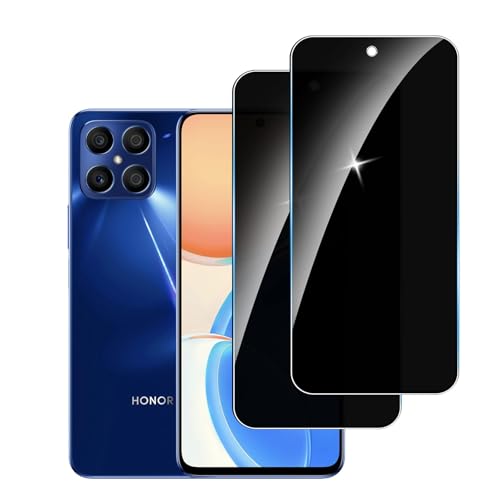 LYPHPE [2 Stück] Sichtschutzfolie für Honor X8 4G Panzer Schutz Glas, 9H Härte Sichtschutz, Frei von Kratzern Folie,Ultrabeständig,Frei von Kratzern, [Anti-Spion] Privacy Displayschutz von LYPHPE