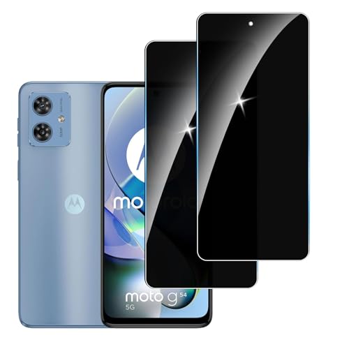 LYPHPE [2 Stück] Sichtschutzfolie für Motorola G54 Panzer Schutz Glas, 9H Härte Sichtschutz, Frei von Kratzern Folie,Ultrabeständig,Frei von Kratzern, [Anti-Spion] Privacy Displayschutz von LYPHPE