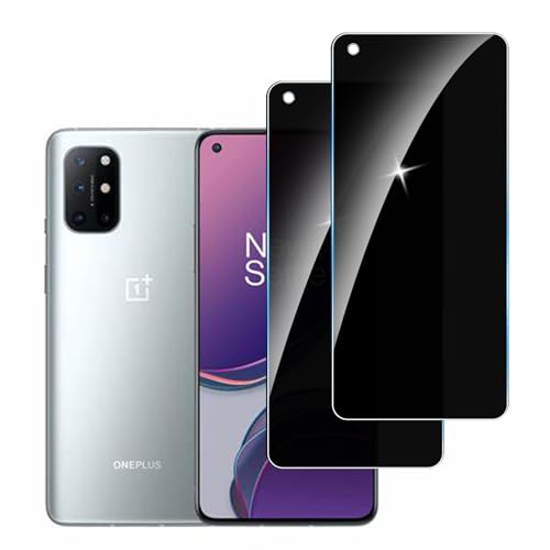 LYPHPE [2 Stück] Sichtschutzfolie für Oneplus 8T Panzer Schutz Glas, 9H Härte Sichtschutz, Frei von Kratzern Folie,Ultrabeständig,Frei von Kratzern, [Anti-Spion] Privacy Displayschutz von LYPHPE
