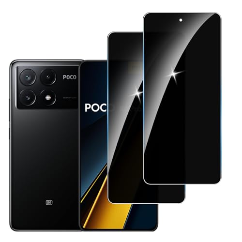 LYPHPE [2 Stück] Sichtschutzfolie für Poco X6 Pro Panzer Schutz Glas, 9H Härte Sichtschutz, Frei von Kratzern Folie,Ultrabeständig,Frei von Kratzern, [Anti-Spion] Privacy Displayschutz von LYPHPE
