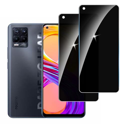 LYPHPE [2 Stück] Sichtschutzfolie für Realme 8 Pro Panzer Schutz Glas, 9H Härte Sichtschutz, Frei von Kratzern Folie,Ultrabeständig,Frei von Kratzern, [Anti-Spion] Privacy Displayschutz von LYPHPE