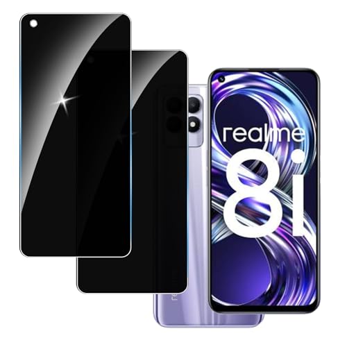 LYPHPE [2 Stück] Sichtschutzfolie für Realme 8i Panzer Schutz Glas, 9H Härte Sichtschutz, Frei von Kratzern Folie,Ultrabeständig,Frei von Kratzern, [Anti-Spion] Privacy Displayschutz von LYPHPE