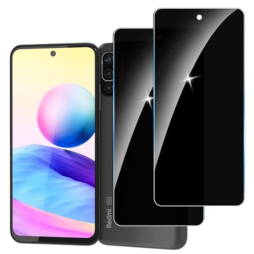 LYPHPE [2 Stück] Sichtschutzfolie für Redmi Note 10 5G Panzer Schutz Glas, 9H Härte Sichtschutz, Frei von Kratzern Folie,Ultrabeständig,Frei von Kratzern, [Anti-Spion] Privacy Displayschutz von LYPHPE