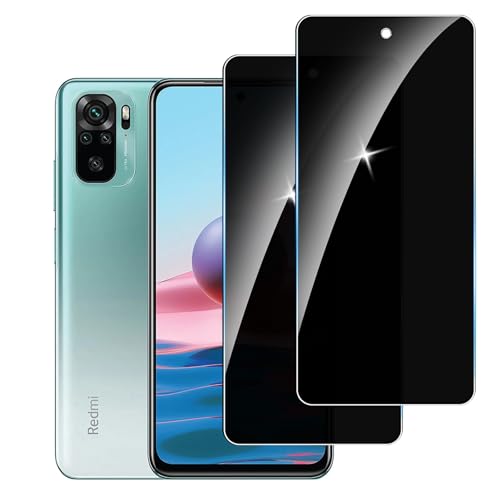 LYPHPE [2 Stück] Sichtschutzfolie für Redmi Note 10S Panzer Schutz Glas, 9H Härte Sichtschutz, Frei von Kratzern Folie,Ultrabeständig,Frei von Kratzern, [Anti-Spion] Privacy Displayschutz von LYPHPE