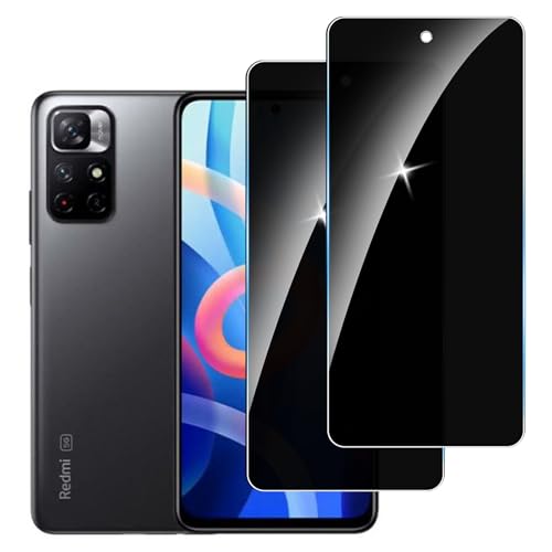 LYPHPE [2 Stück] Sichtschutzfolie für Redmi Note 11 5G Panzer Schutz Glas, 9H Härte Sichtschutz, Frei von Kratzern Folie,Ultrabeständig,Frei von Kratzern, [Anti-Spion] Privacy Displayschutz von LYPHPE